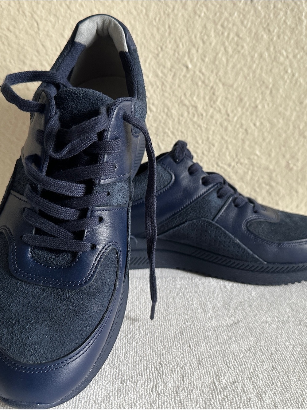 Everlane Navy Leather & Suede Women's Sneakers